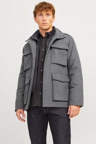 Veste en laine - Gris chiné