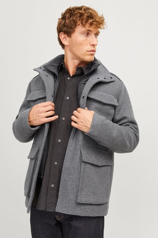 Veste en laine - Gris chiné