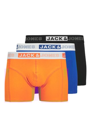 3 boxers - Orange, bleu cobalt et noir