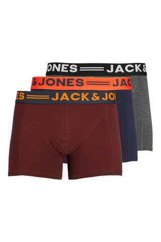 3 boxers - Bordeaux et gris