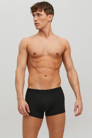 3 boxers en coton biologique - Noir