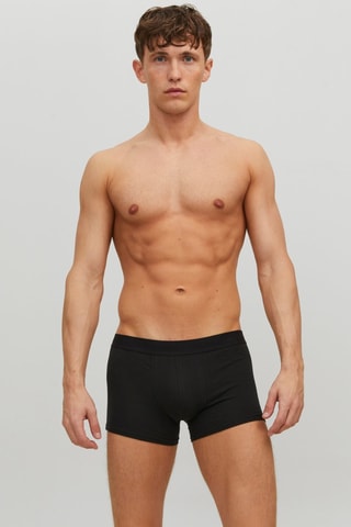 3 boxers en coton biologique - Noir