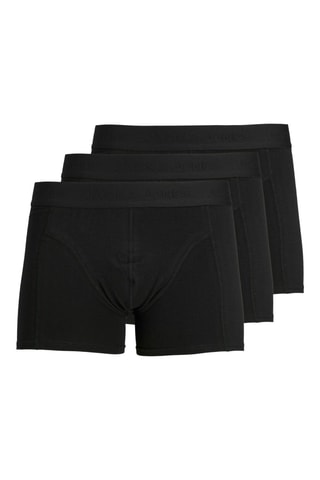 3 boxers en coton biologique - Noir