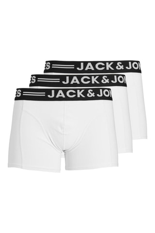 3 boxers en coton biologique - Blanc