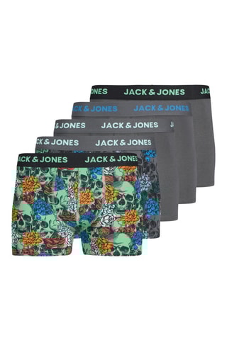 5 boxers - Gris et vert