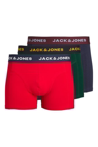3 boxers - Bleu marine et rouge