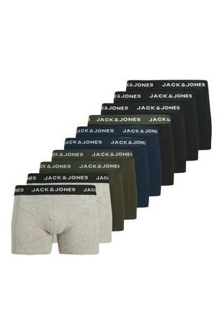 10 boxers - Noir, bleu marine et vert
