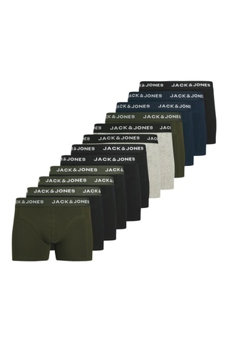 12 boxers - Noir, bleu marine et vert