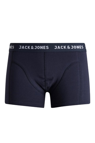 3 boxers - Gris clair chiné, noir et bleu marine