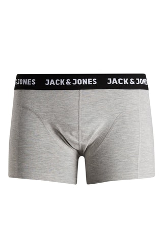 3 boxers - Gris clair chiné, noir et bleu marine