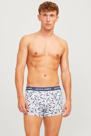 5 boxers - Bleu marine et blanc