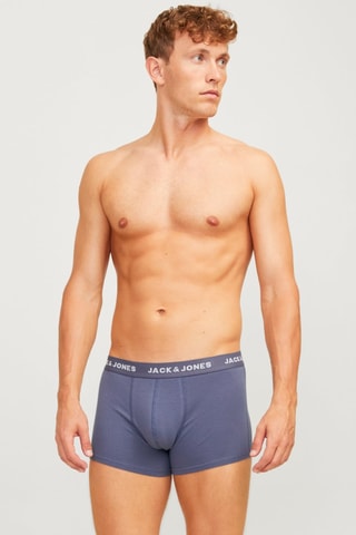 5 boxers - Bleu marine et blanc