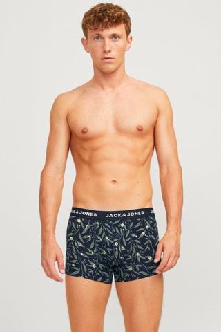 5 boxers - Bleu marine et blanc