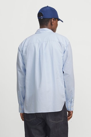 Chemise relaxed fit - Bleu clair et blanc