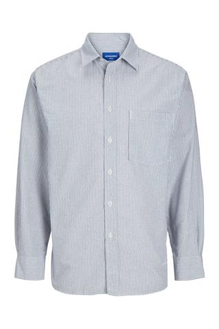 Chemise relaxed fit - Blanc et gris