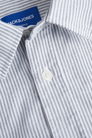 Chemise relaxed fit - Blanc et gris