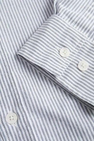 Chemise relaxed fit - Blanc et gris