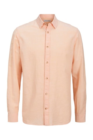 Chemise slim en lin - Orange