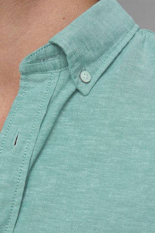 Chemise slim en lin - Vert d'eau