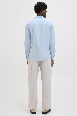 Chemise slim en lin - Ciel