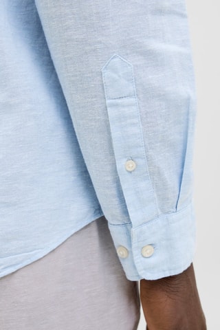 Chemise slim en lin - Ciel