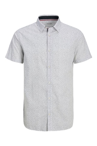 Chemise slim - Blanc et bleu marine