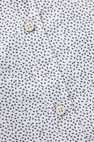 Chemise slim - Blanc et bleu marine