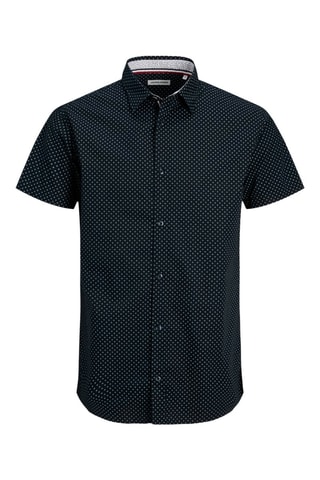 Chemise slim - Bleu marine et blanc