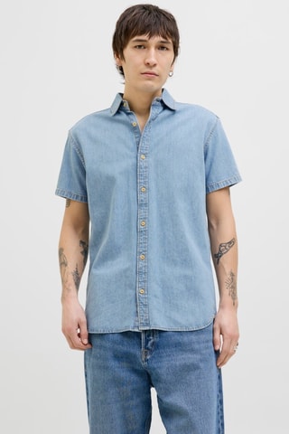Chemise slim en jean - Bleu