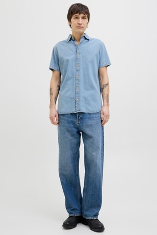 Chemise slim en jean - Bleu