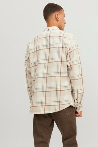 Chemise comfort - Ecru et marron