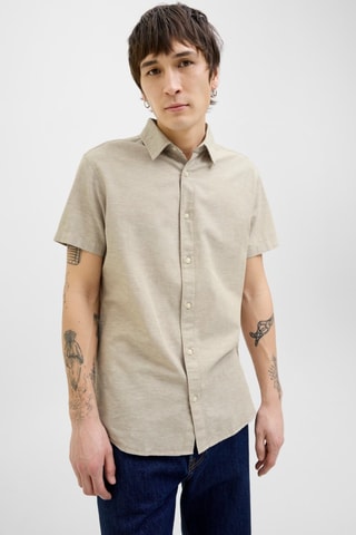 Chemise en lin - Beige chiné