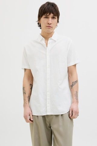 Chemise en lin - Blanc chiné