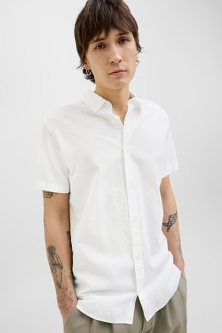 Chemise en lin - Blanc chiné