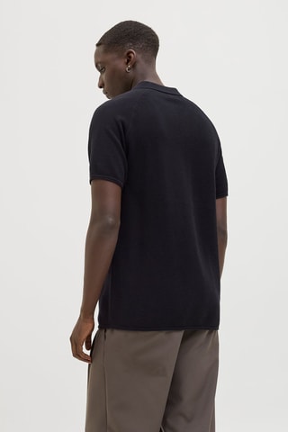 Polo regular en coton biologique - Noir