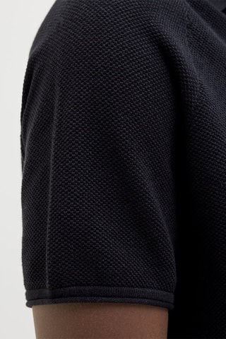 Polo regular en coton biologique - Noir
