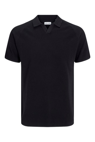 Polo regular en coton biologique - Noir