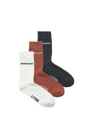 3 paires de chaussettes - Rouge et noir