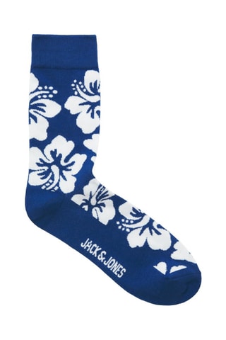 3 paires de chaussettes - Bleu roi, blanc et écru