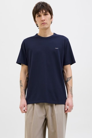 T-shirt en coton biologique - Bleu foncé