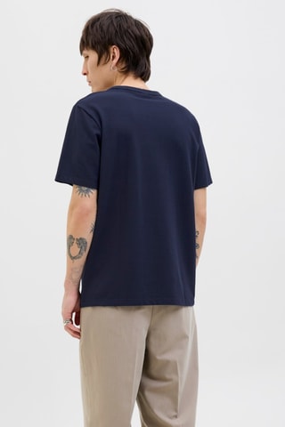 T-shirt en coton biologique - Bleu foncé