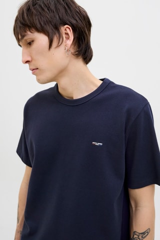 T-shirt en coton biologique - Bleu foncé