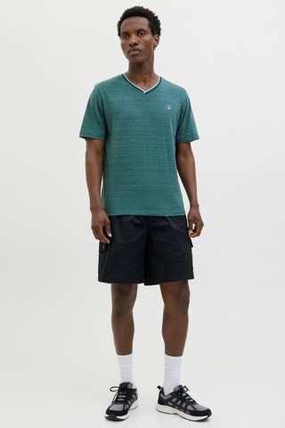 T-shirt - Bleu canard chiné