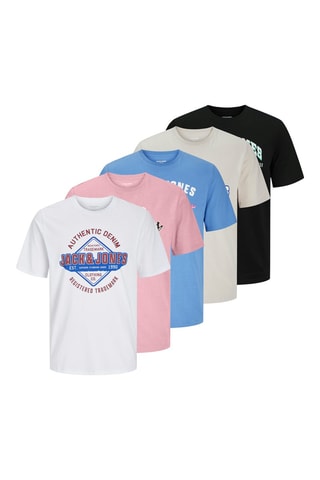 4 T-shirts en coton biologique - Noir et rose