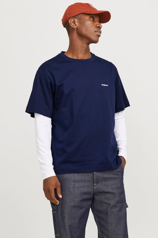 T-shirt loose - Bleu marine