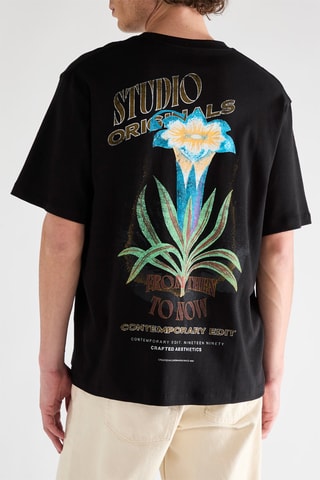 T-shirt loose en coton biologique - Noir