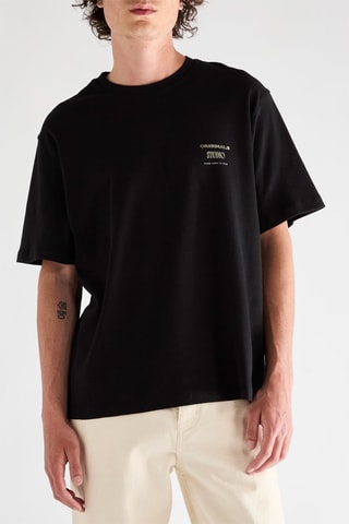 T-shirt loose en coton biologique - Noir