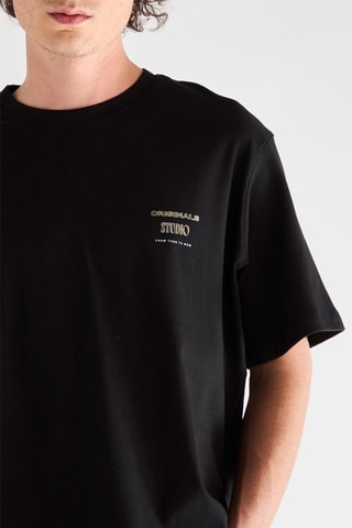 T-shirt loose en coton biologique - Noir