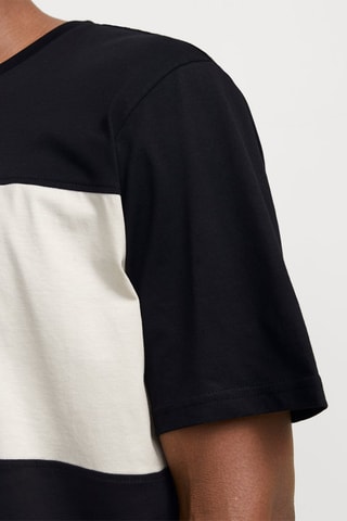 T-shirt relaxed - Noir et blanc