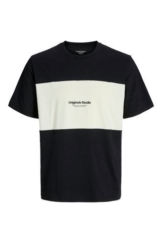 T-shirt relaxed - Noir et blanc